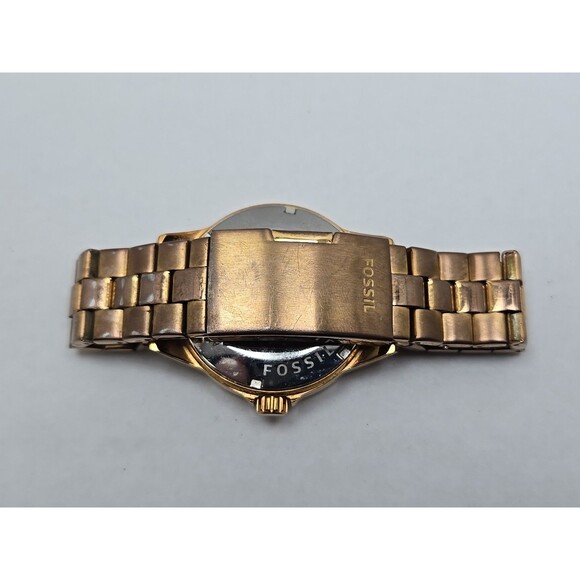 Fossil AM4334 Maddox Rose Gold MOP Dial Day Date Watch New Battery Womens 10 ATM main image 11